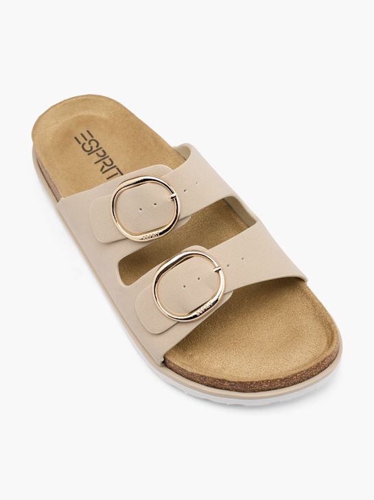 ESPRIT Tieffussbett-Pantolette Cognac