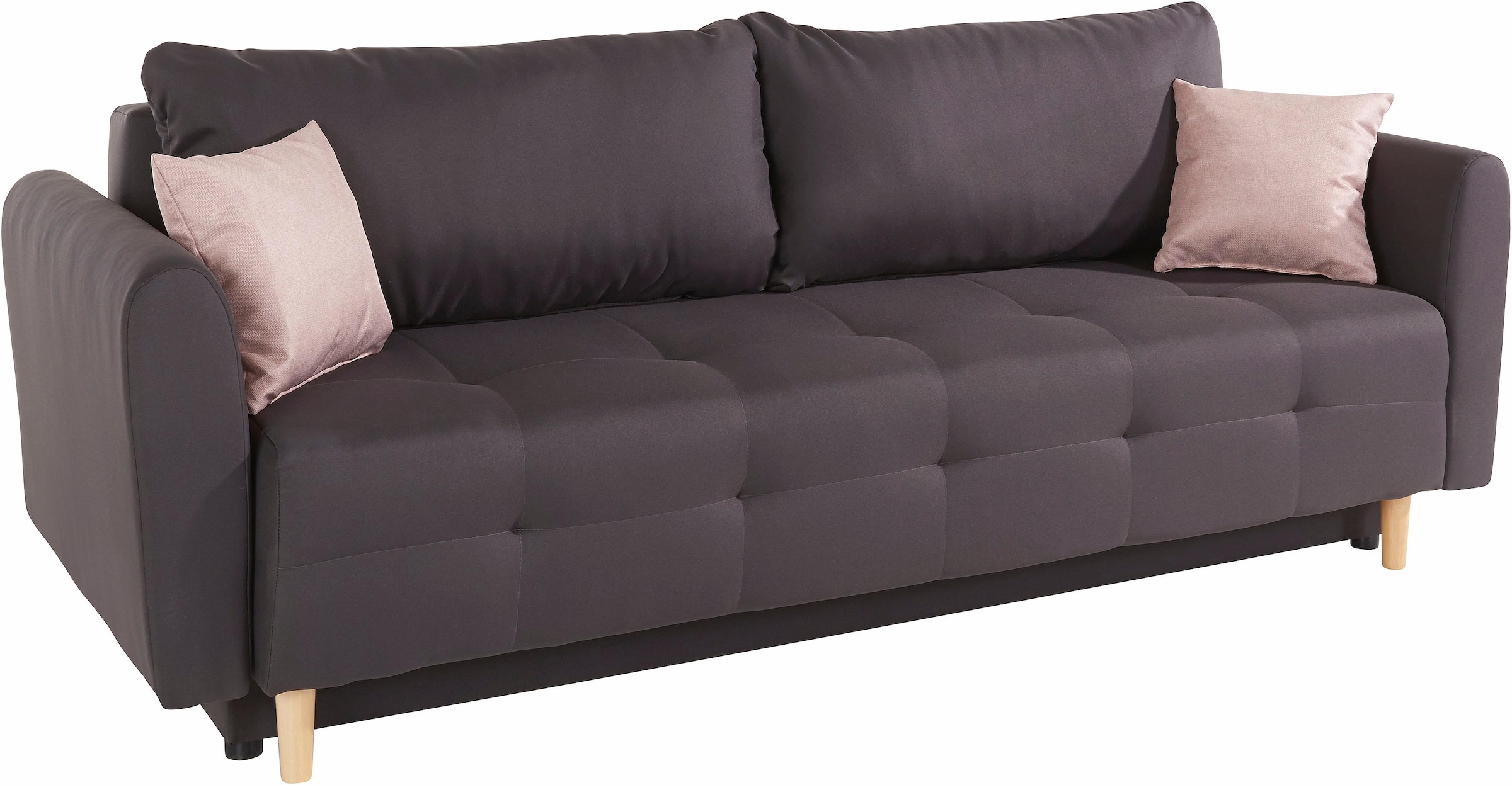 INOSIGN Schlafsofa »Nordic« inklusive Bettkasten und Zierkissen