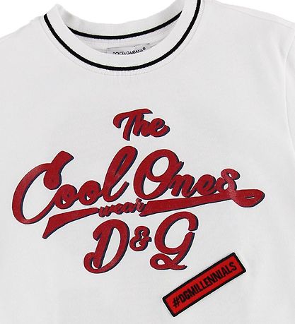 Dolce & Gabbana T-Shirt - Millennials - Weiß m. Text