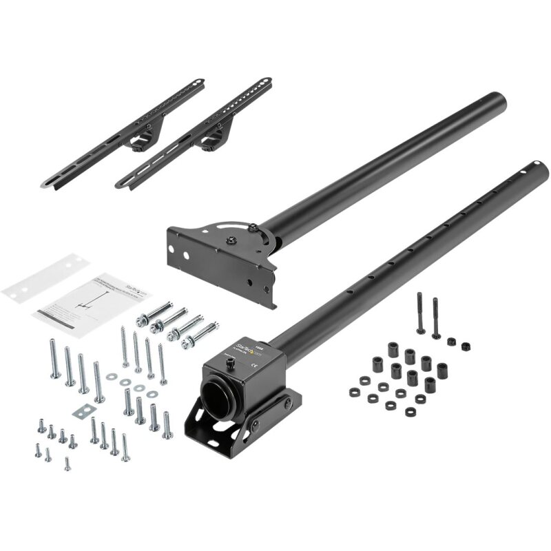 StarTech.com Support TV pour Plafond - Support Universel pour Écran Unique avec Mât Télescopique Réglable - Inclinable/Pivotant - Support VESA pour Écrans 32