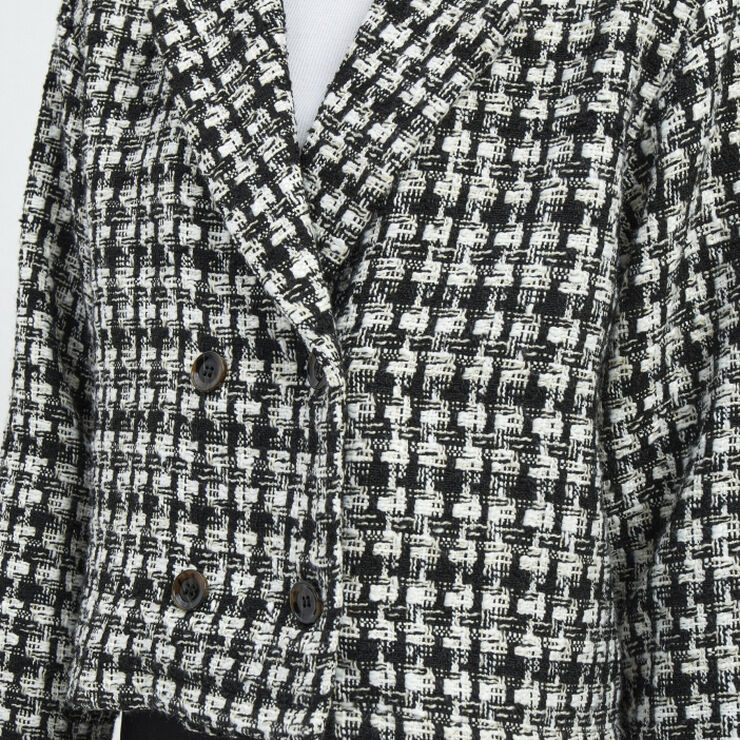 Minus Renete Short Jacket Black checked