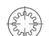 TOOLCRAFT 138389 Tandskive Indvendig diameter: 25 mm DIN 6797 Fjederstål Galvaniseret 100 stk