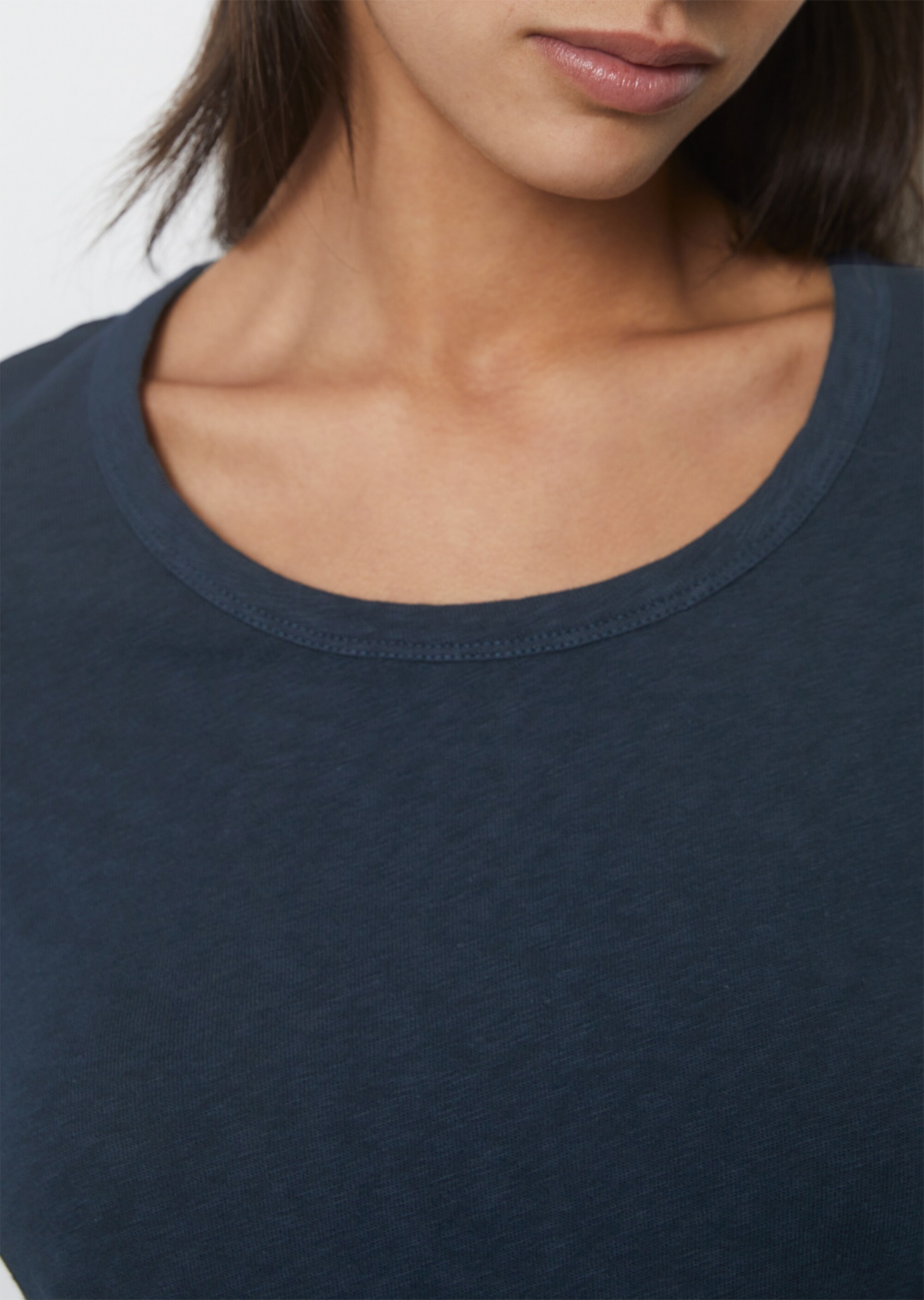 T-Shirt slim aus Slub-Jersey