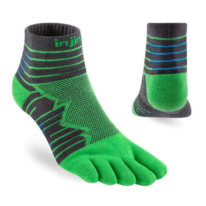 Injinji Unisex Strømper Run Technical Mini Crew Grøn