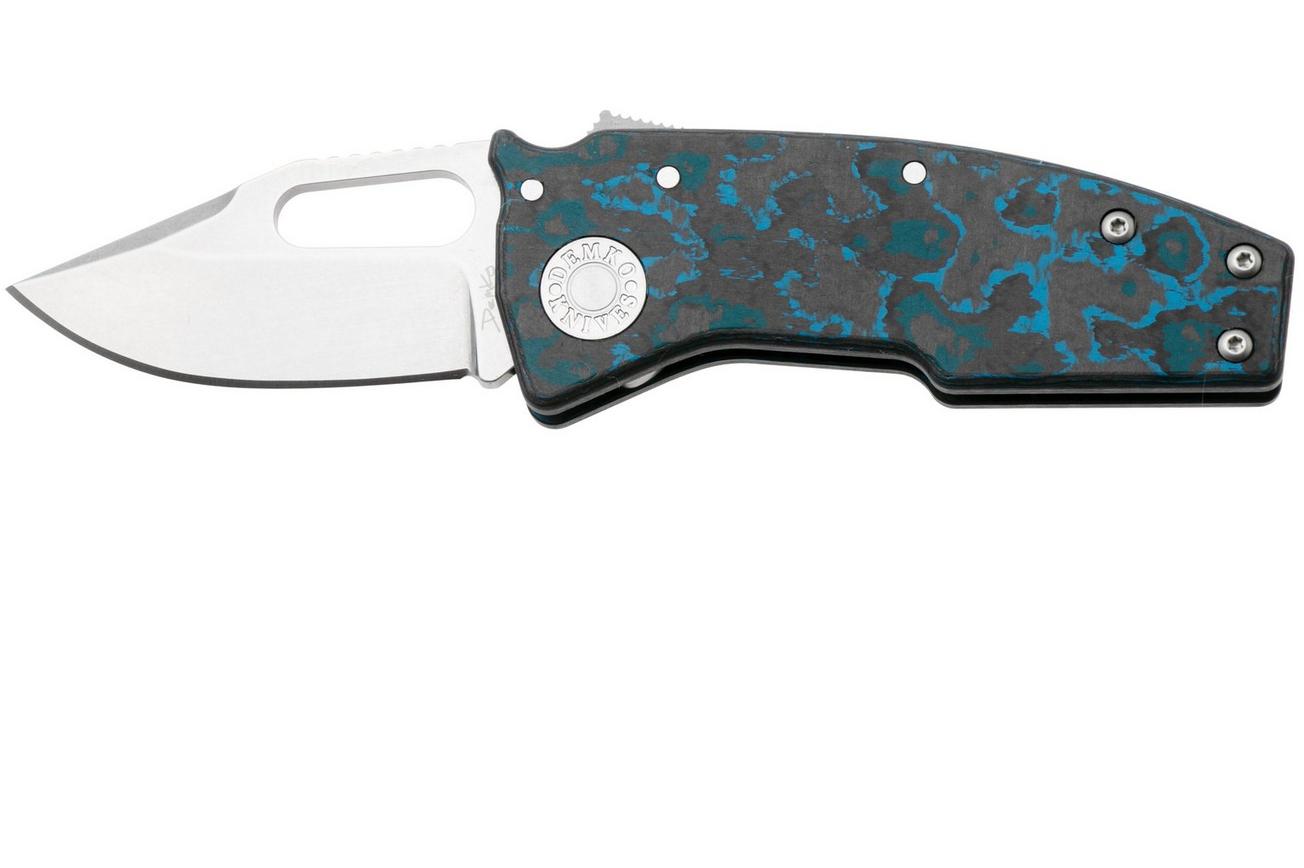 Demko Nano-Shark NANO-20CV-FC-ARC-CP Clip Point CPM 20CV, Fat Carbon Arctic Storm, zakmes