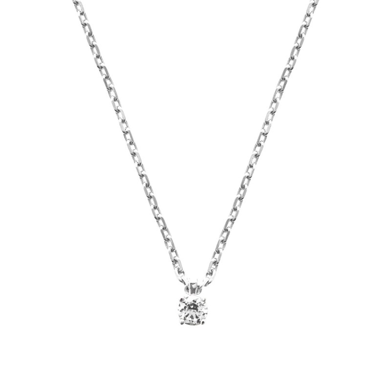 Collier Femme - Argent 925 - Oxyde de zirconium - Longueur : 45 cm