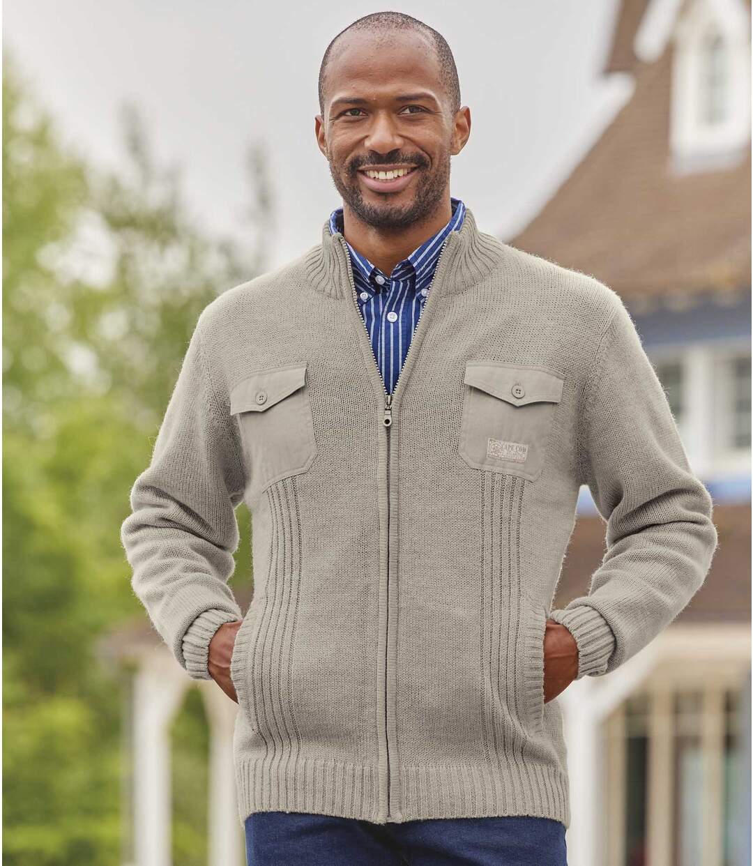 Gilet Tricot Zippé Atlas®