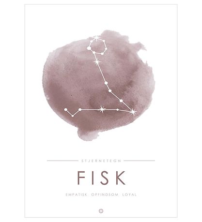 Citatplakat Plakat - A3 - Stjernebillede - Fisk - Lyser?d