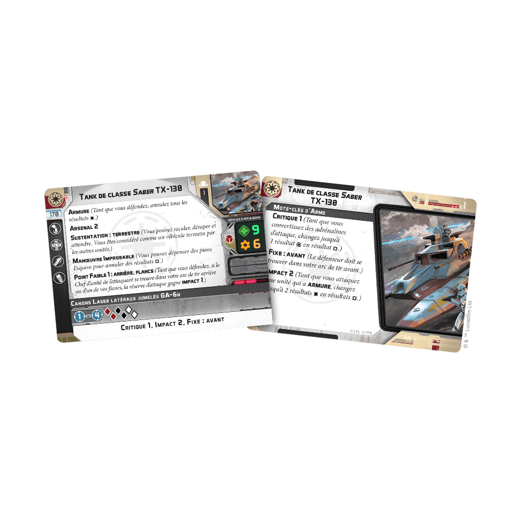 Star Wars : Legion -Tank De Classe Saber TX-130