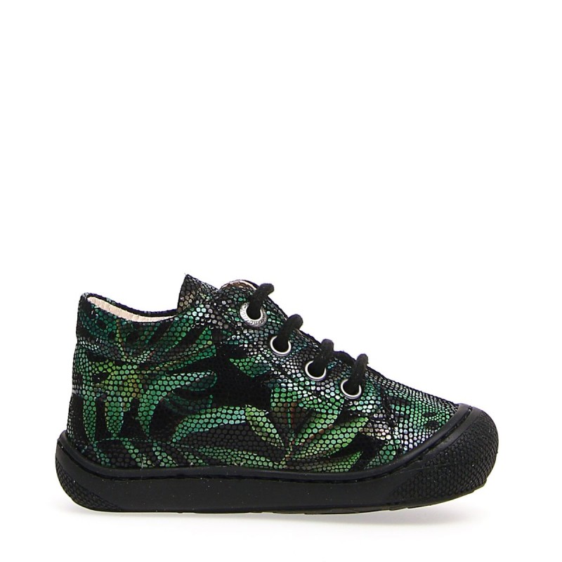 Naturino Naturino Cocoon Supersouple Lacets Noir Vert