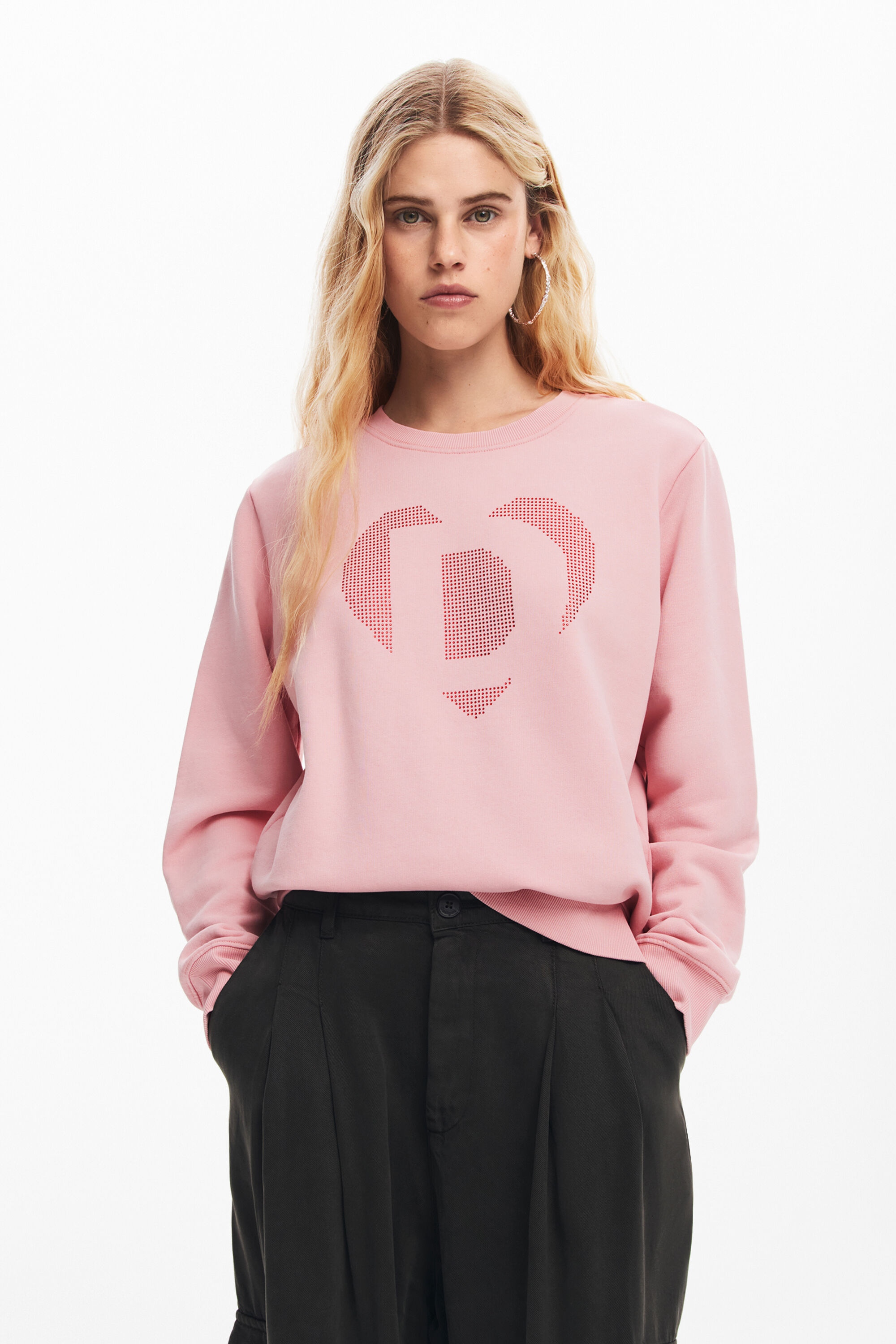 Moletom Desigual com estampa de coração