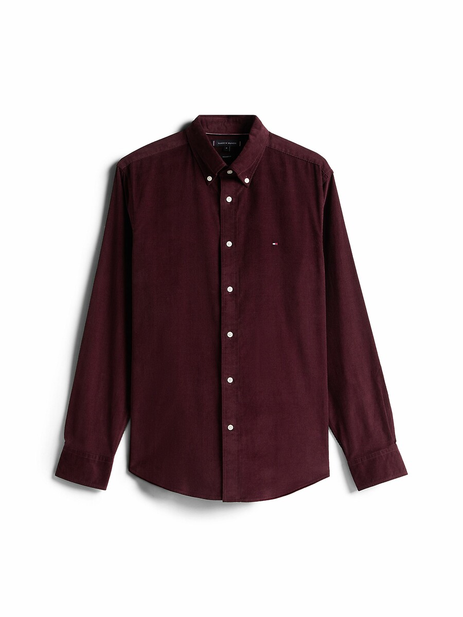 TOMMY HILFIGER<br>Camisa de veludo cotelê de manga comprida