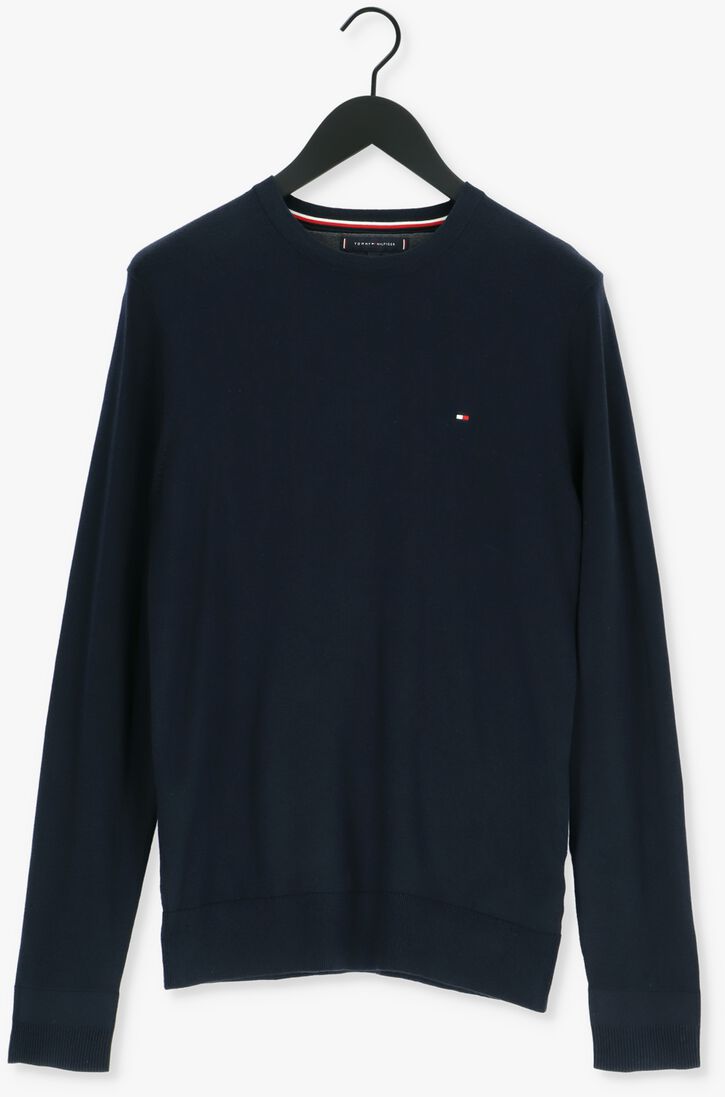 TOMMY HILFIGER blauwe tommy hilfiger trui core cotton-silk cneck