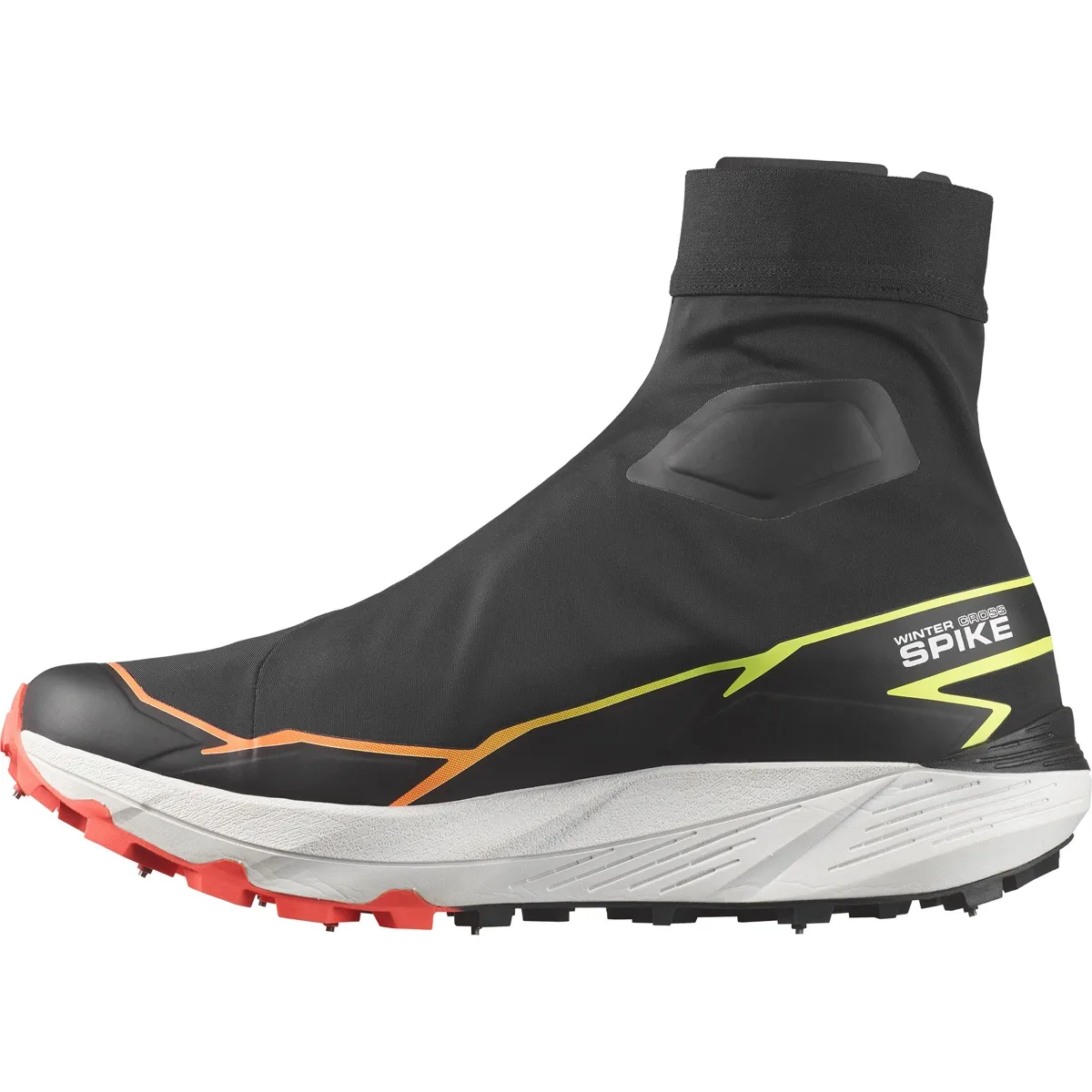 Salomon Unisex Winter Cross Spike Black/Fiery Coral/Safety Yellow