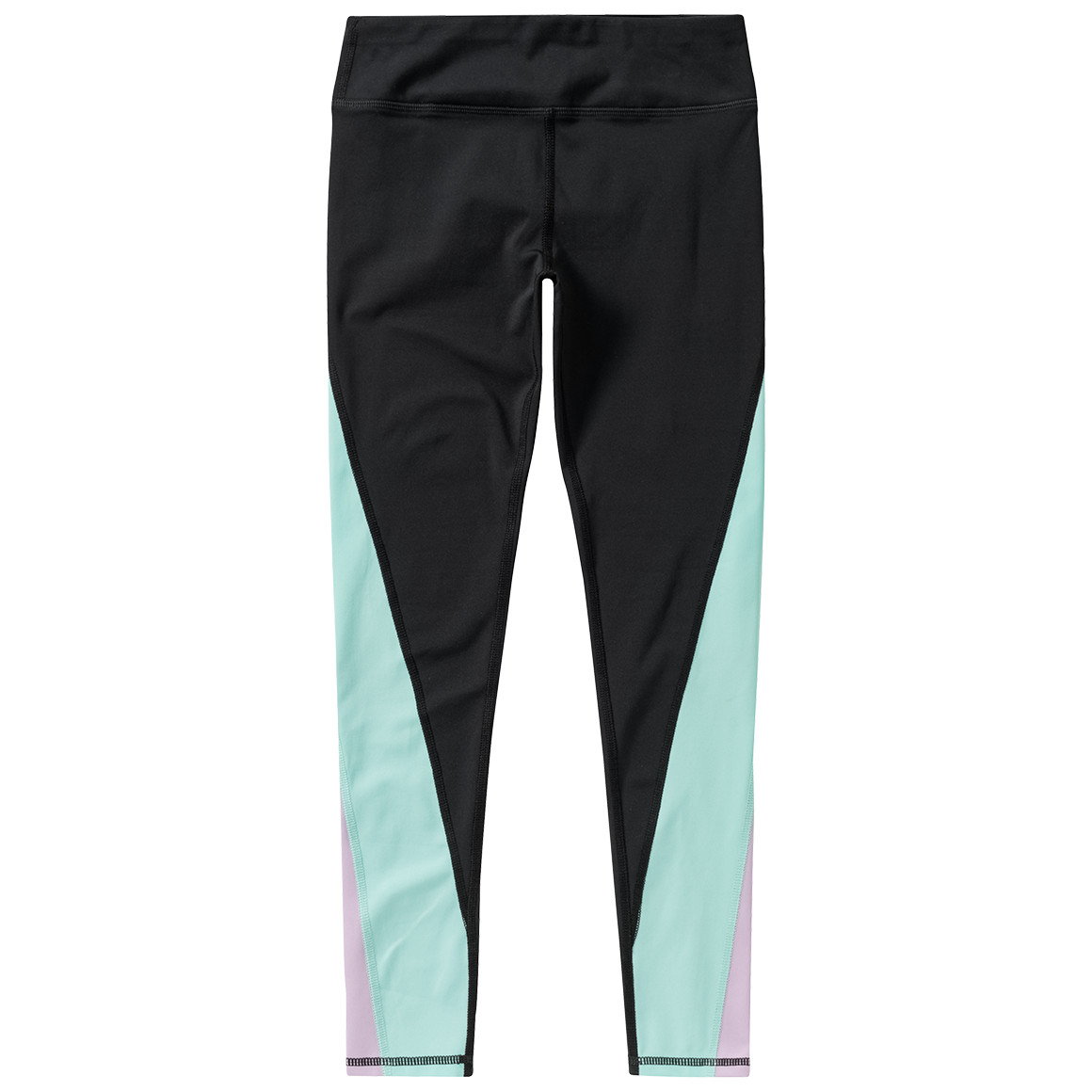 Beatwear Mädchen Sport-Leggings mit Farbteilern schwarz