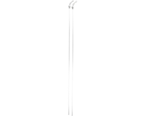 Spinhengel van kunststof, transparant, 75 cm, 2 stuks.