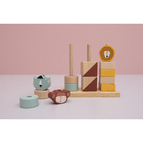 Blocs animaux à empiler en bois - TRIXIE