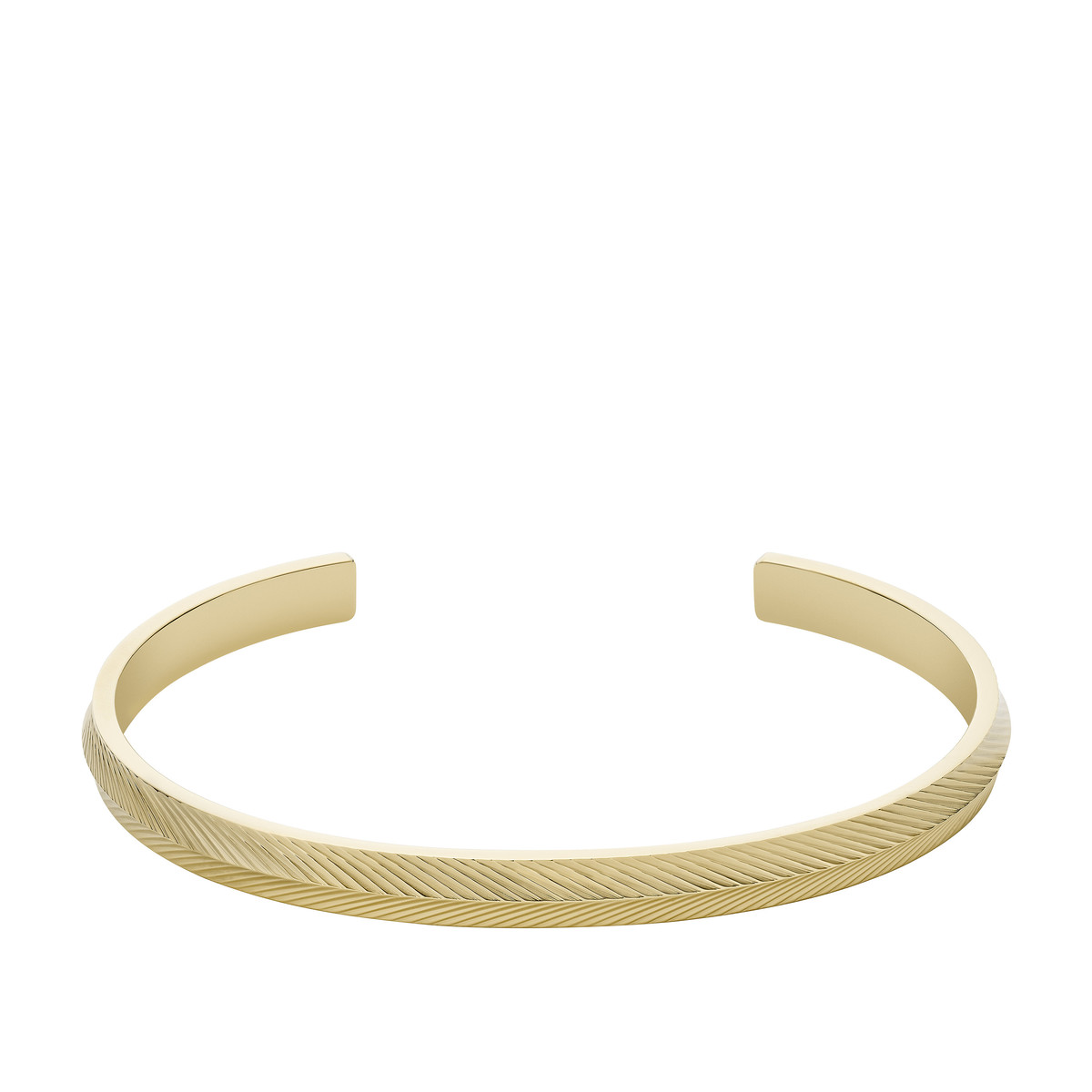 Bracelet FOSSIL acier doré inoxydable rigide