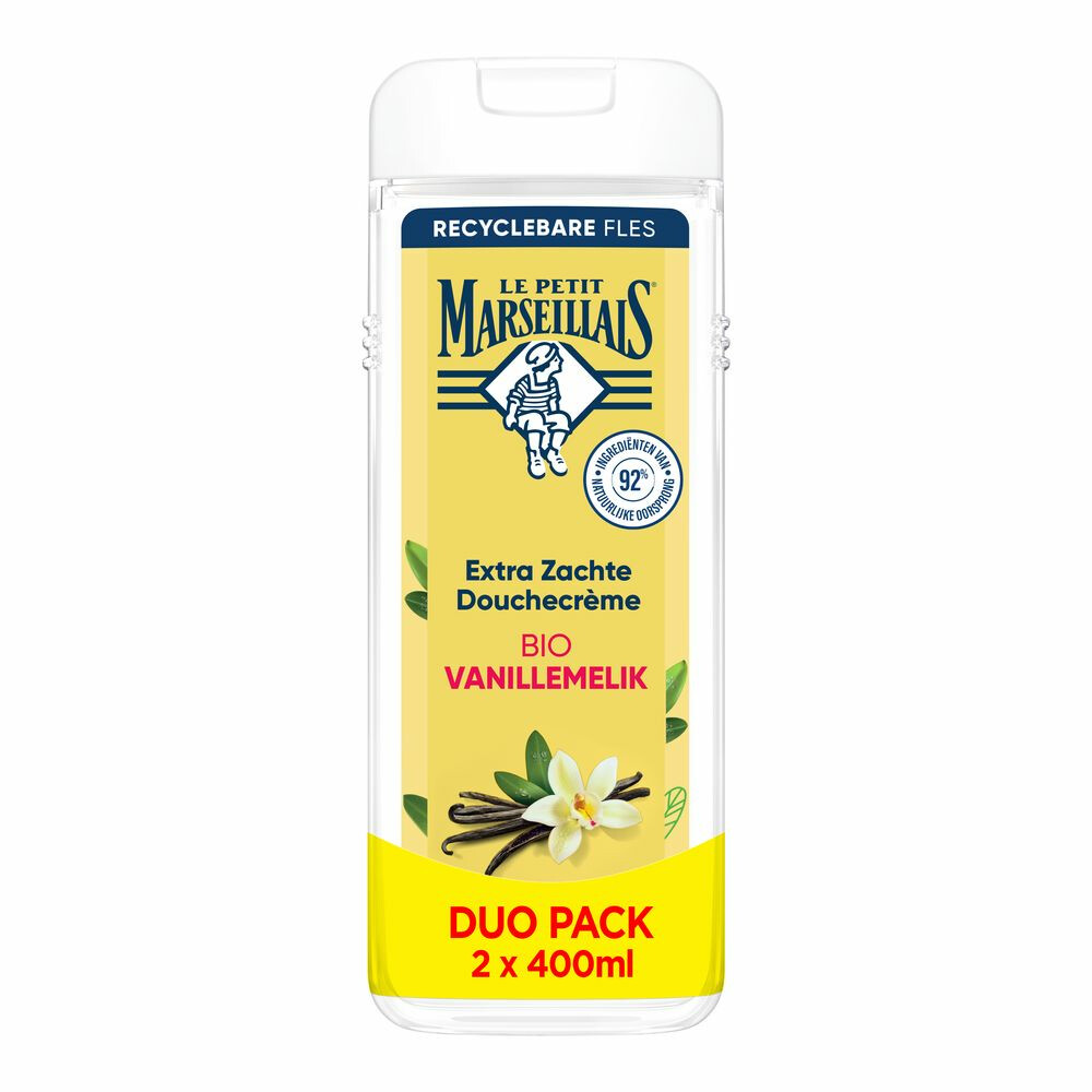 3x Le Petit Marseillais Douchecrème Vanilla Milk2x400 ml