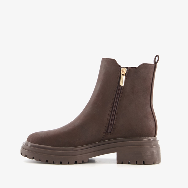 Blue Box lage dames chelsea boots bruin