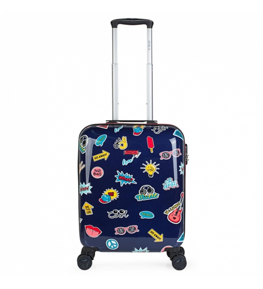 Mala de cabine infantil pequena ITACA, azul marinho - 55x40x20cm -