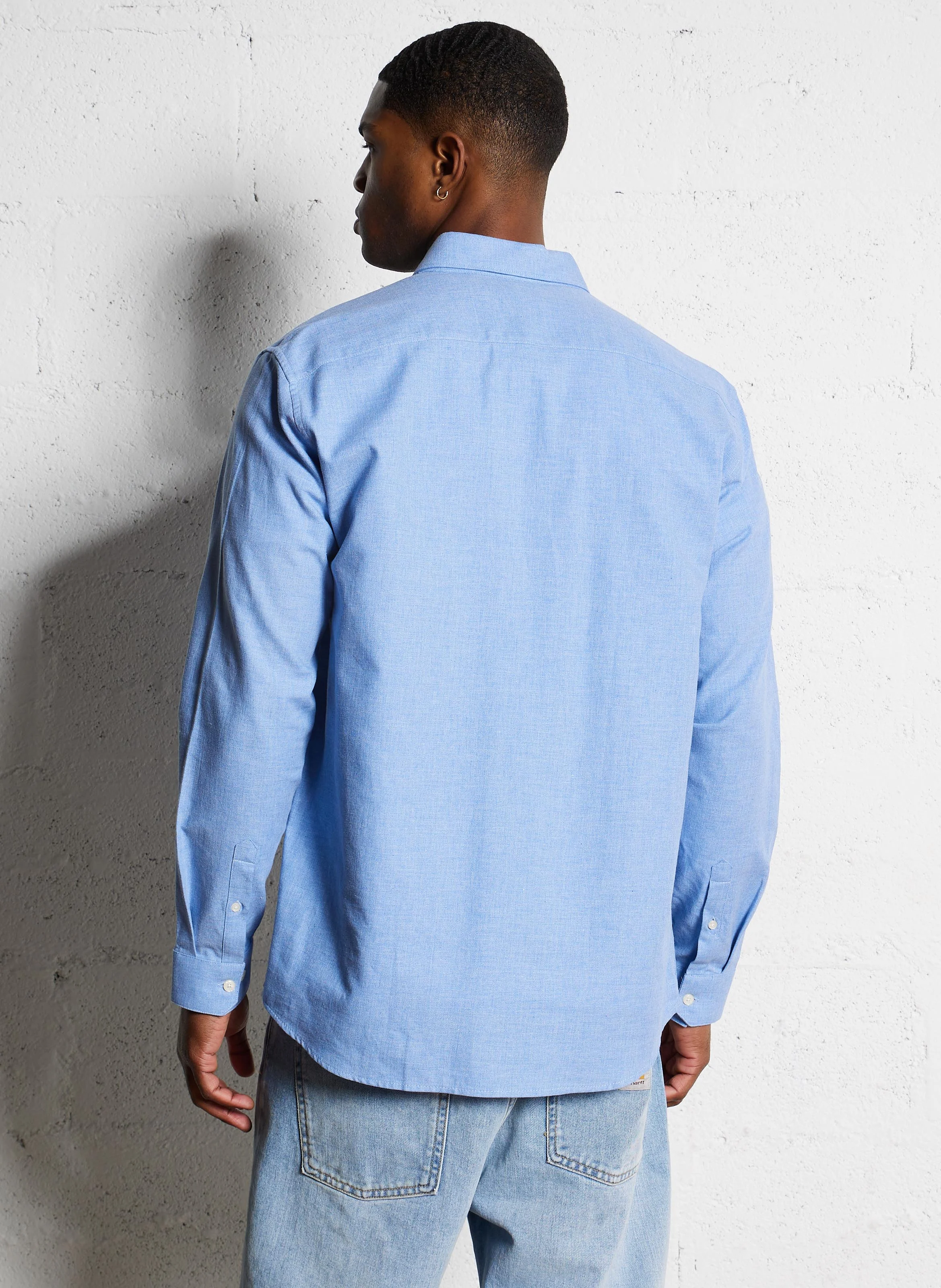 CLANNEL - Chemise regular en coton | Bleu