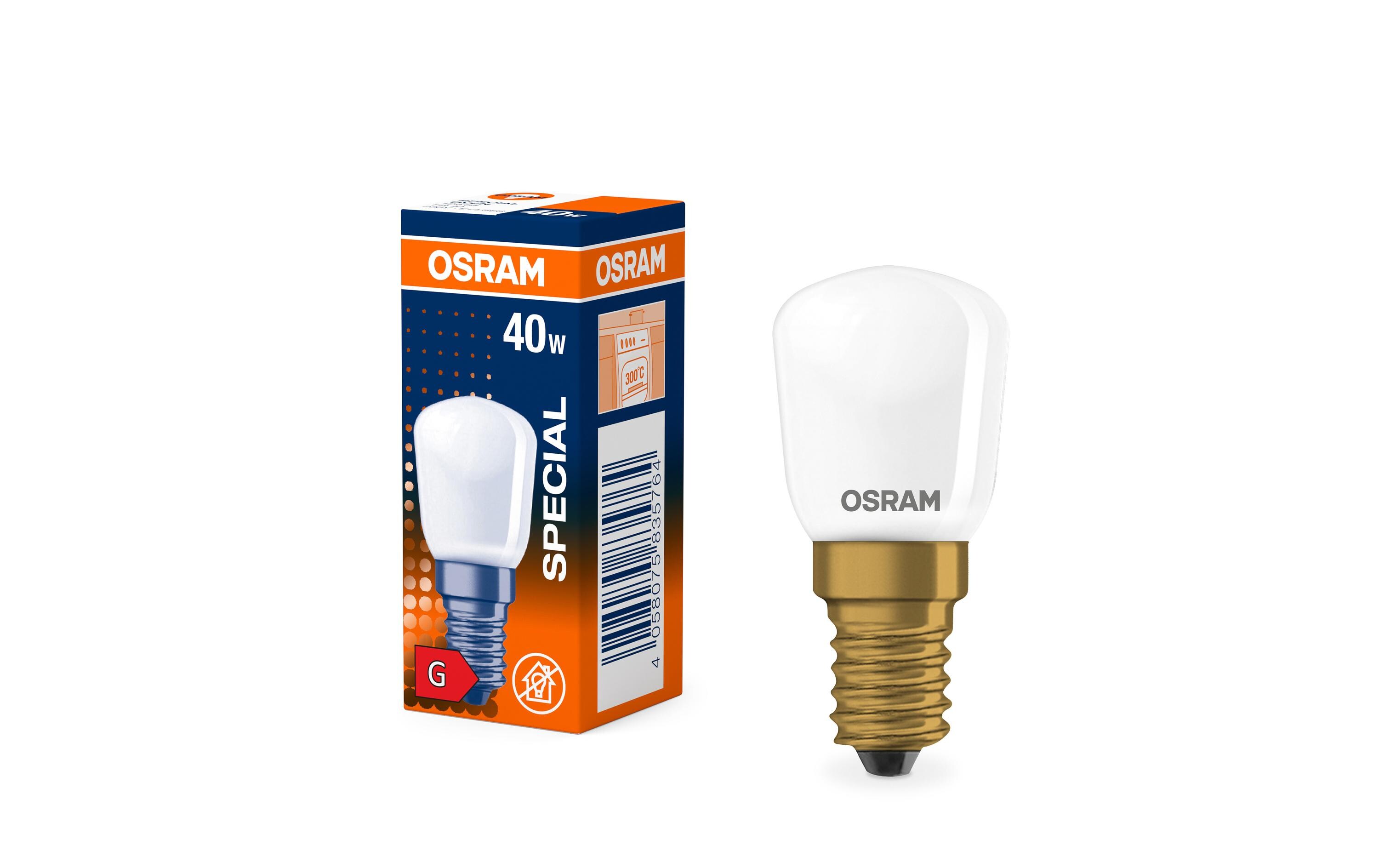 Lampe Special Oven T FR 40W 230 V E14 WarmweissGlühlampe für Ofenbeleuchtung