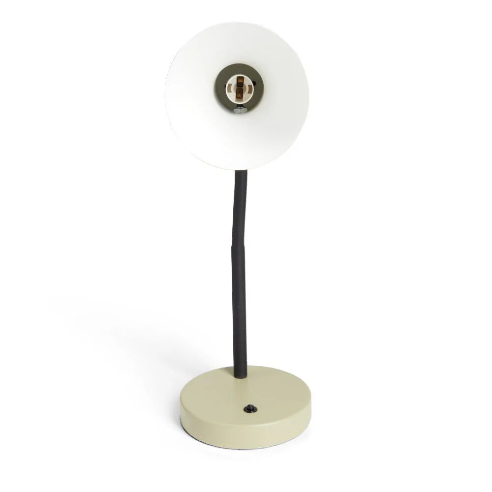 Lampe de bureau orientable métal vert Ø14xH36cm
