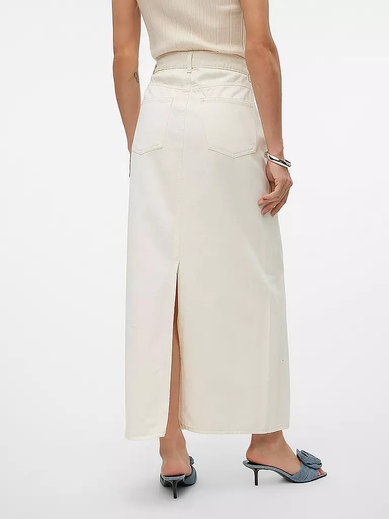 VERO MODA Highwaist Jeansrock VMGRACIA creme