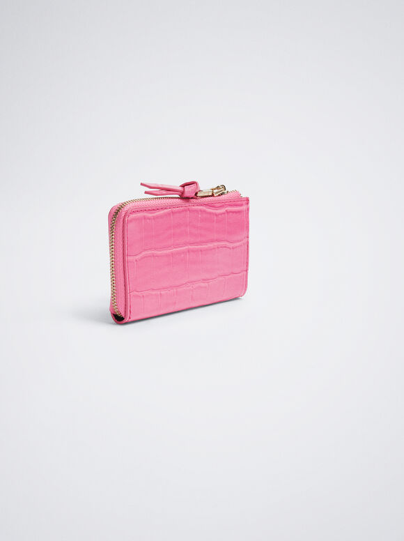 Porta-moedas com estampa animal - Rosa
