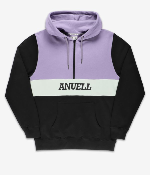 Anuell Venator Organic Half Zip Hoodie (black purple green)