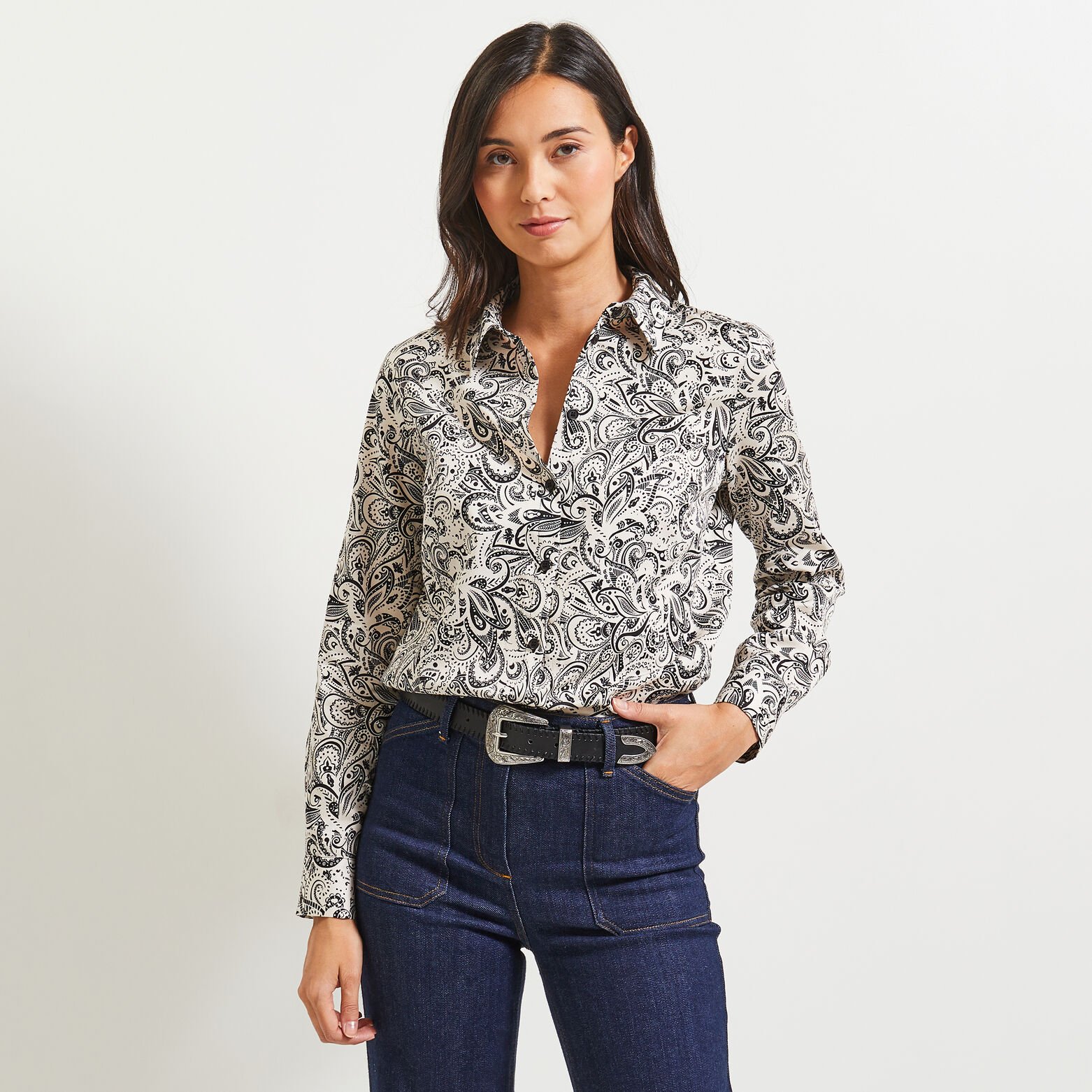 Chemise imprimée femme