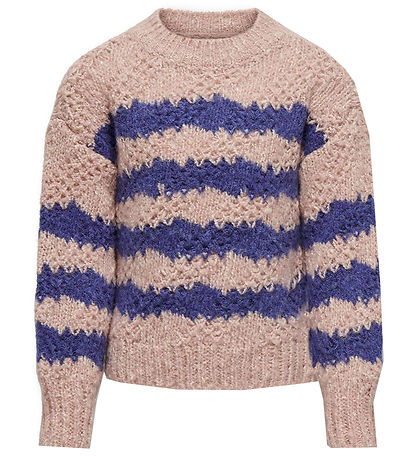 Kids Only Bluse - Strik - KogAce - Sølver Pink/Clematis Blue