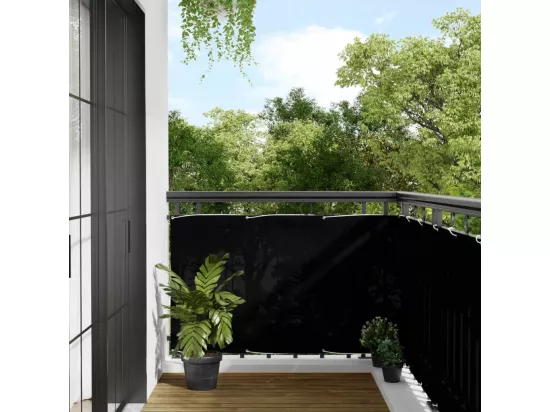 Écran de balcon noir 90x800 cm 100% polyester oxford