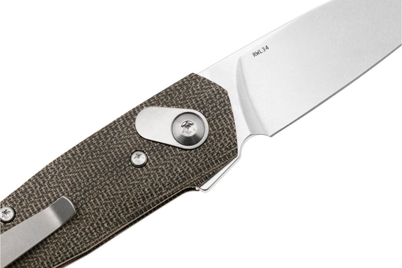 Ansø of Denmark Aros AROS-GM, Stonewashed RWL34, Green Micarta zakmes, Jens Ansø design