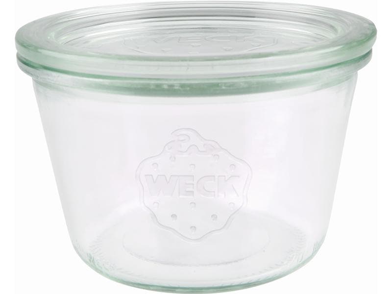 Weck Einmachglas 370 ml, 6 Stück Einmachgläser Set mit Deckel
