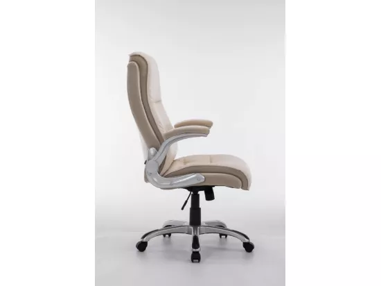 Chaise de bureau - Similicuir & Plastique - Crème - BIG Villach