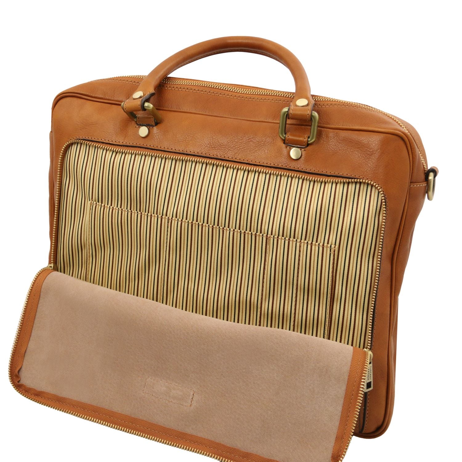 TL142427 – Pisa – leren laptop Aktetas with front pocket