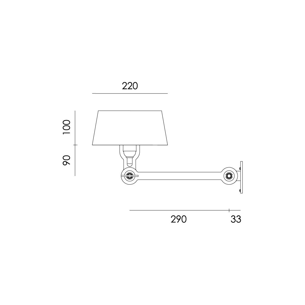 Wandlamp Bolt underfit install flux green