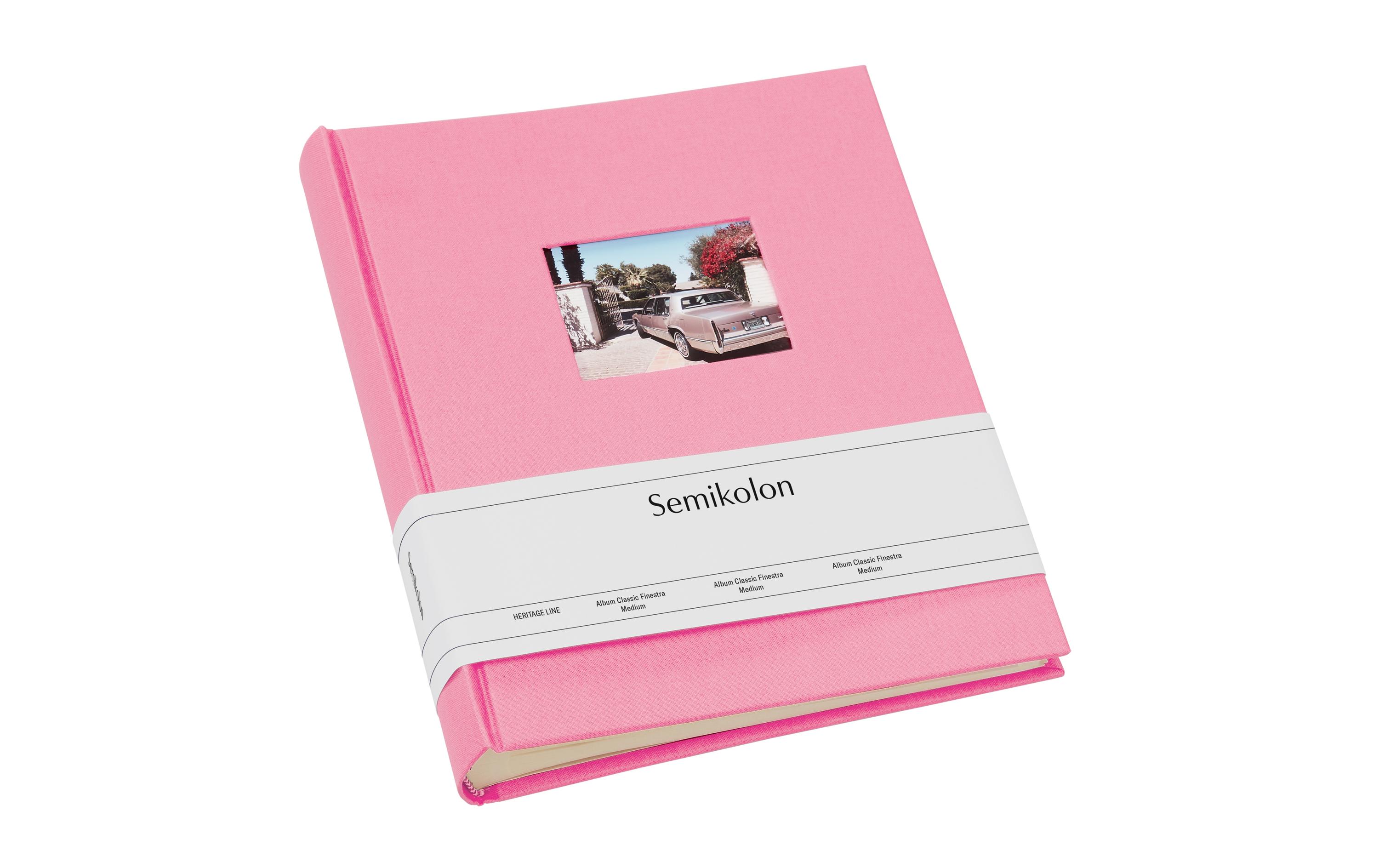 Fotoalbum Finestra Medium Rosa, 80 cremeweisse SeitenAlbum für Ihre schönsten Fotos und Erinnerungen