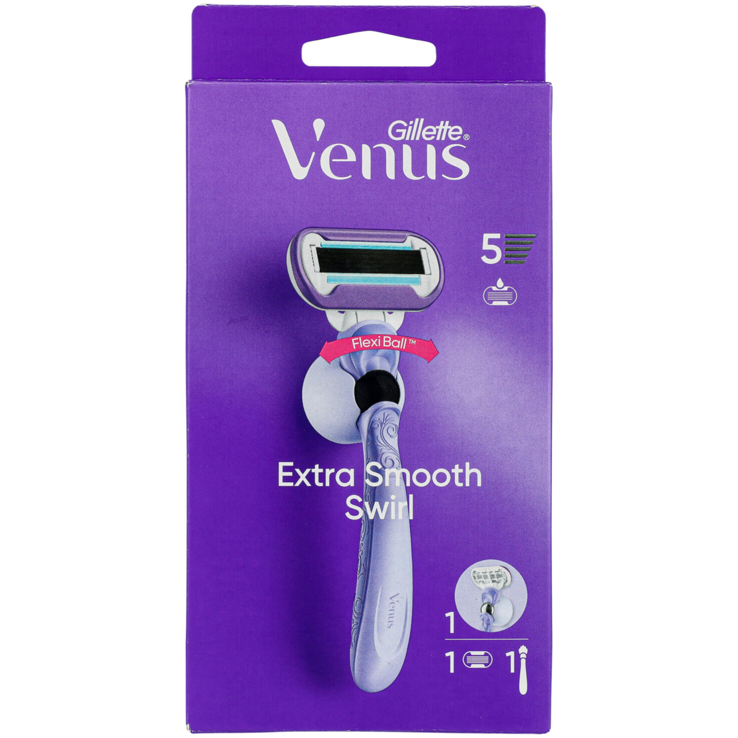 Venus Gillette Rasierer Deluxe Smooth Swirl mit 1 Klinge