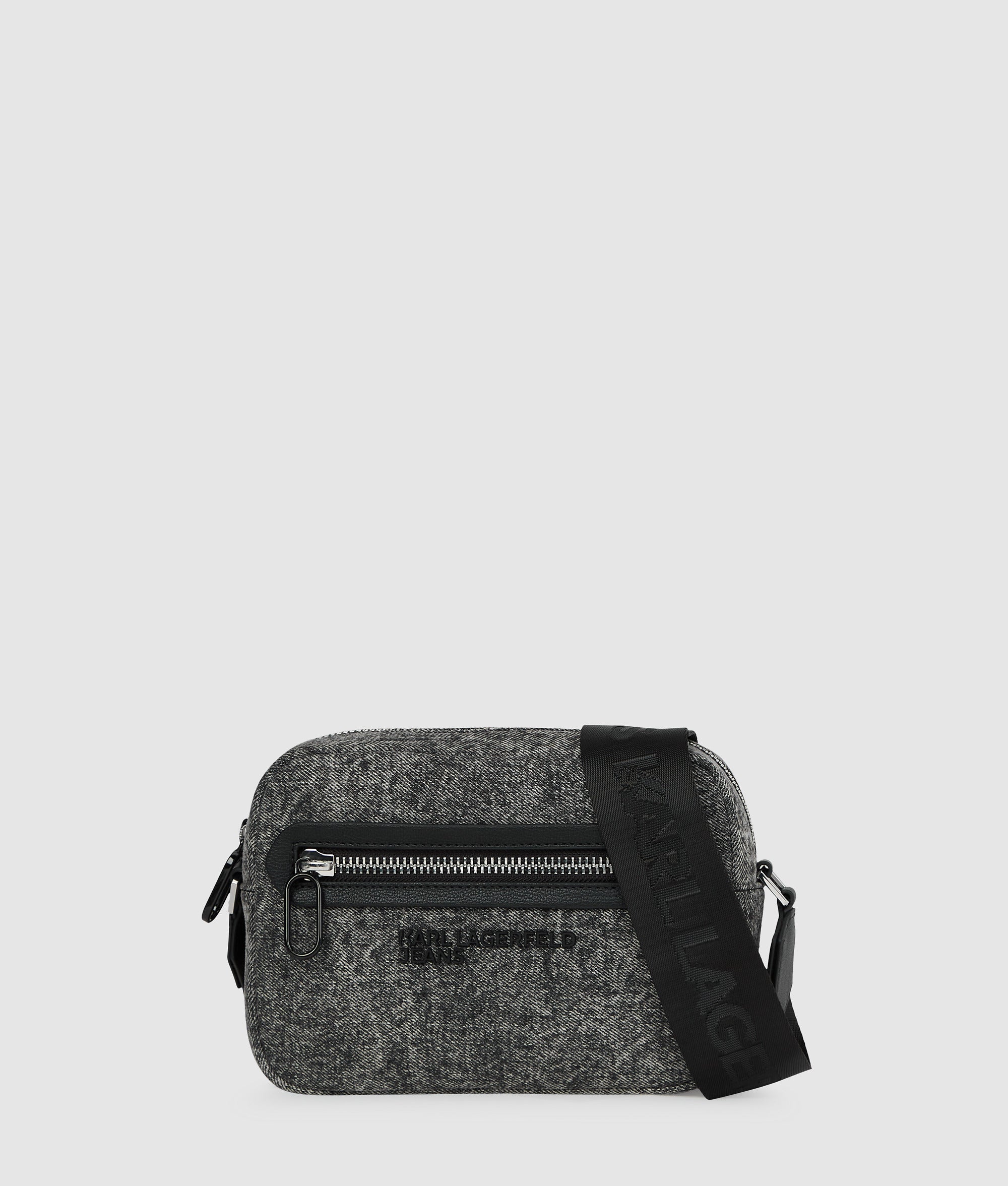 Gewassen denim crossbody tas