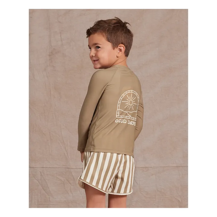 Rylee + Cru T-Shirt Anti-UV + Short Rayures | Kaki foncé