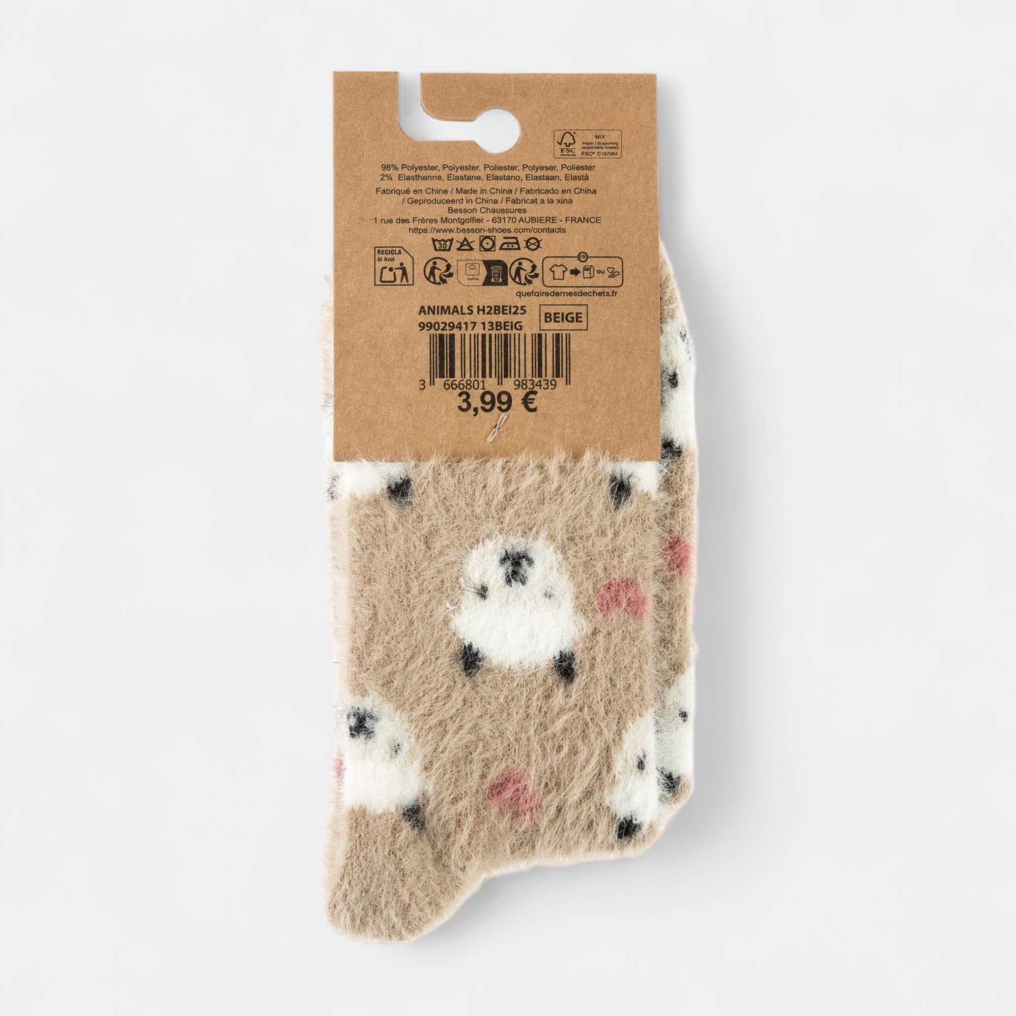 Chaussettes Femme beige