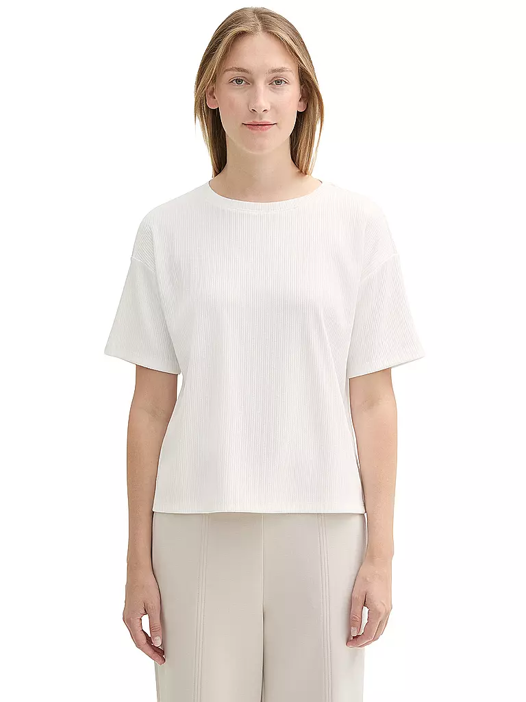 TOM TAILOR T-Shirt weiss