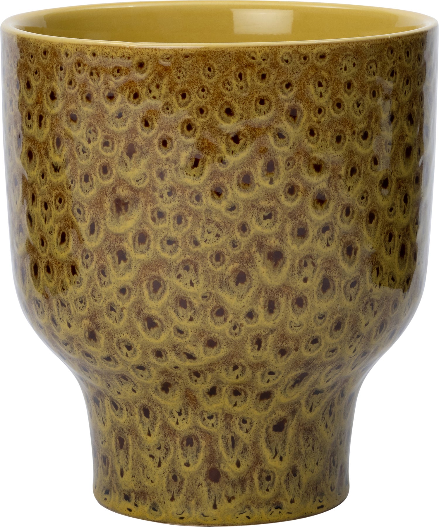 Intratuin bloempot Cille geel D 12 H 13 cm