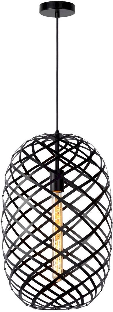 Lucide   Wolfram Zwart Hanglamp