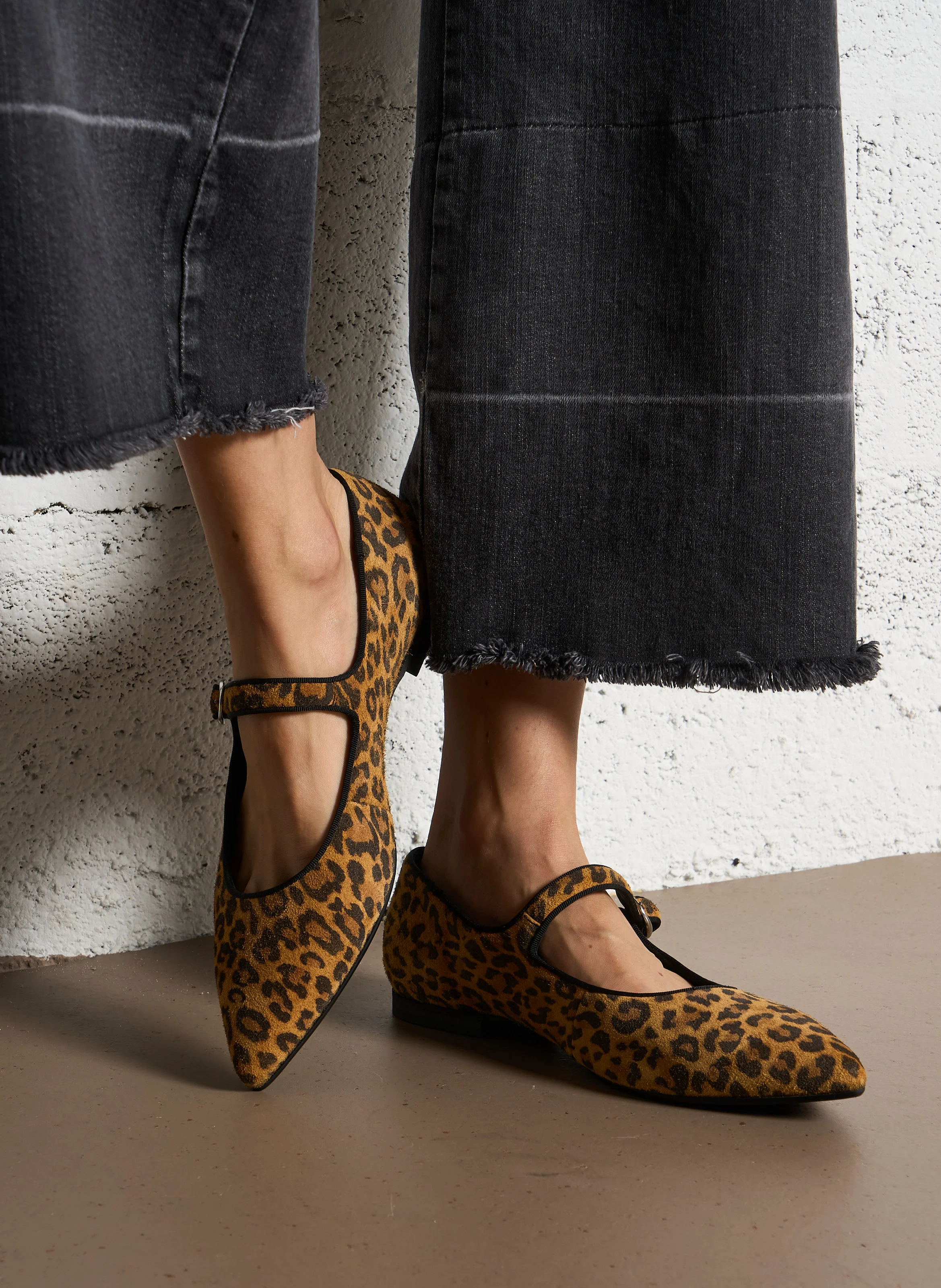 PICOTA - Ballerines à imprimé léopard en cuir | Marron