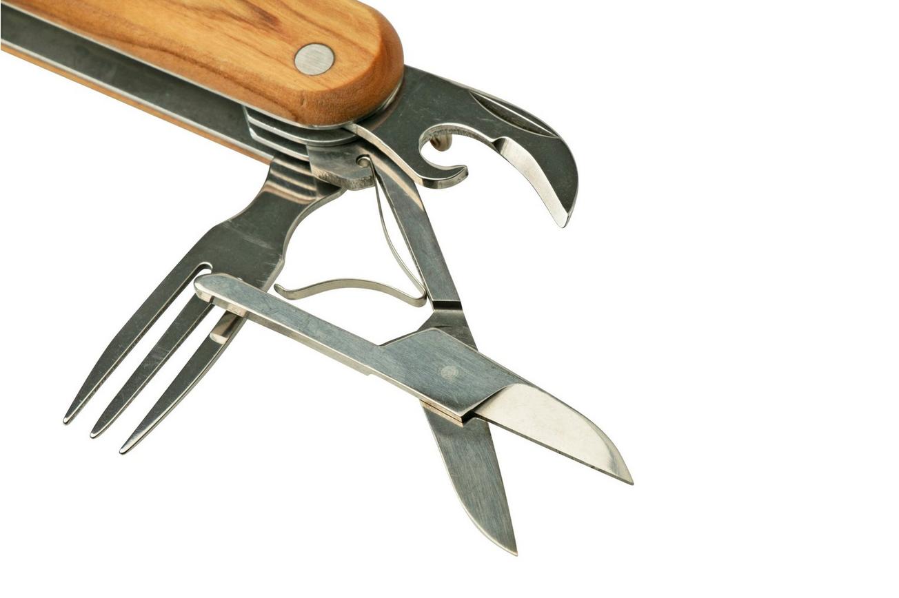 Mercury Multi-Tool Knife 913-7LC Olive Wood, 7 functies, zakmes