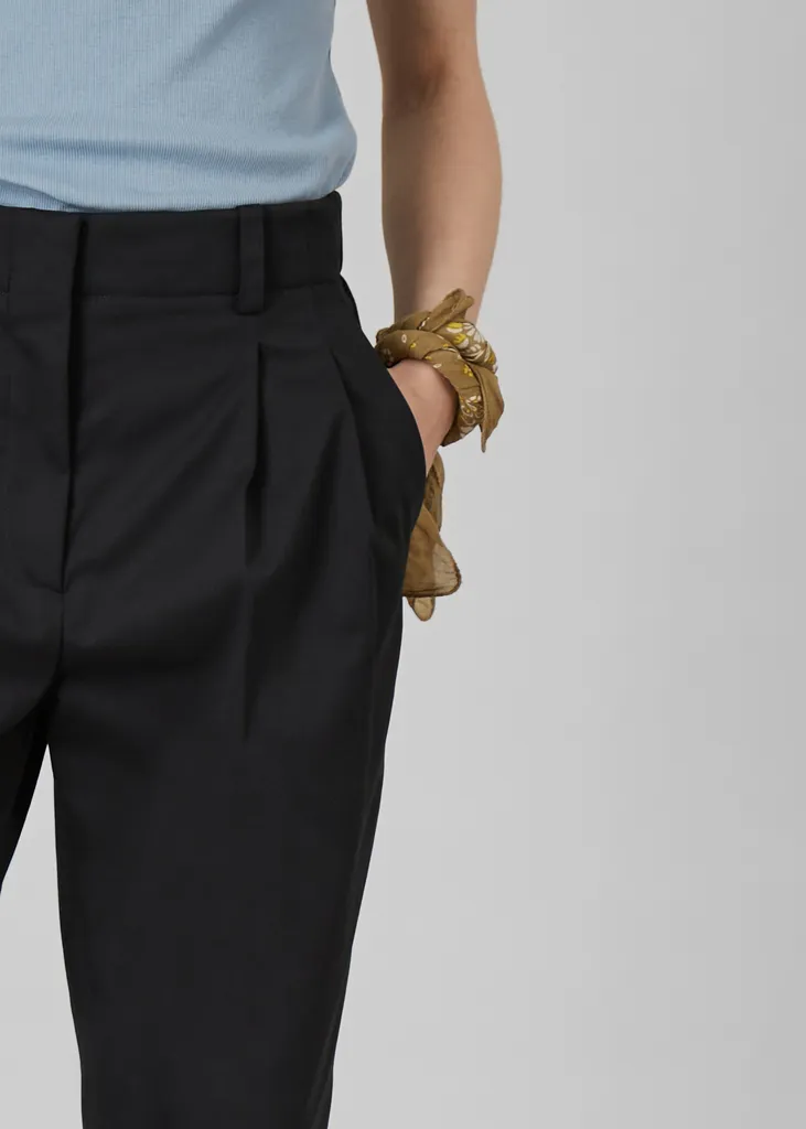 Pantalon double plis en twill de coton L'Exception Paris